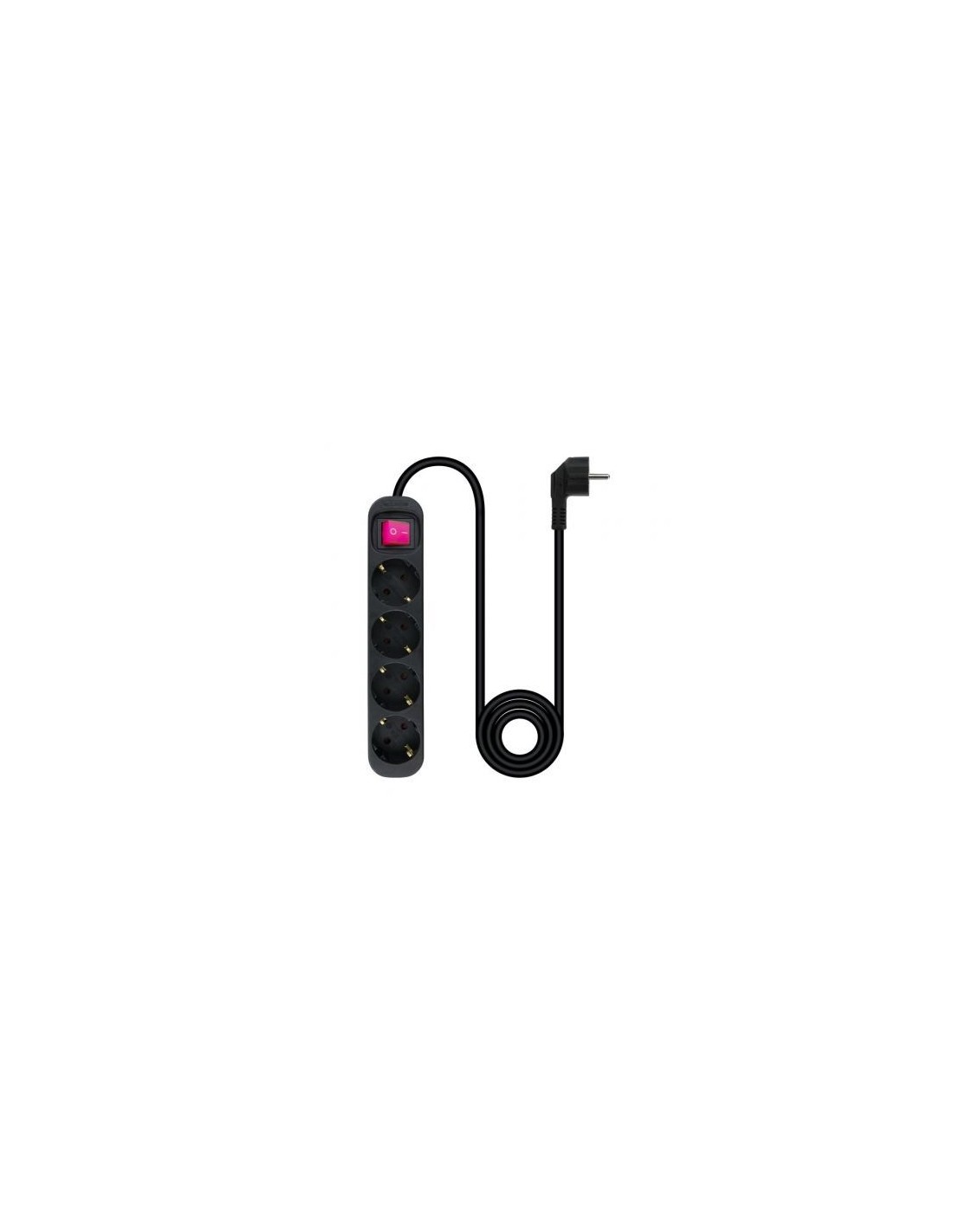 Regleta con Interruptor Nanocable 4 Tomas de Corriente Cable 1.4m