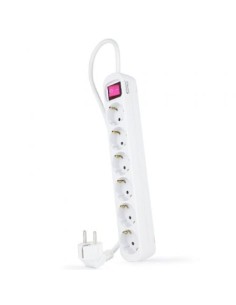Regleta con Interruptor Nanocable 6 Tomas de Corriente Cable 1.4m