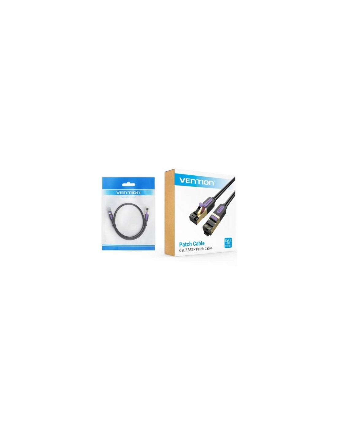 Cable de Red RJ45 SFTP Vention Cat7 Negro | Logroño