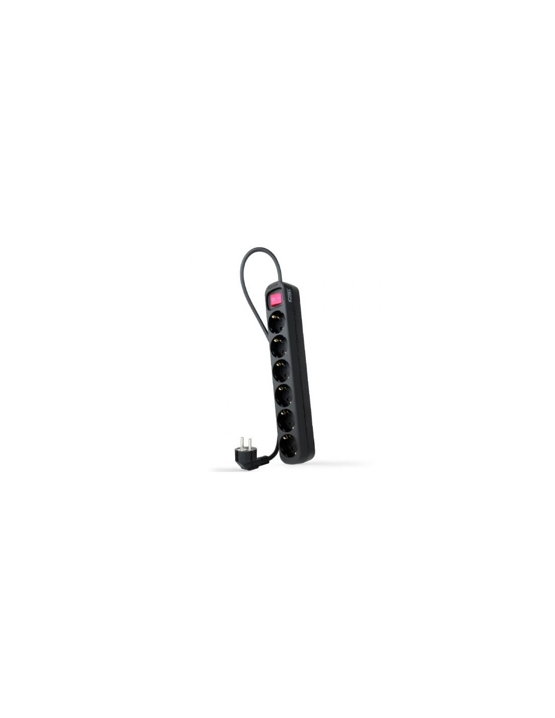 Regleta con Interruptor Nanocable 6 Tomas de Corriente Cable 1.4m