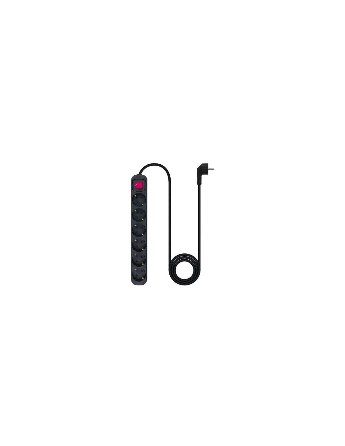 Regleta con Interruptor Nanocable 6 Tomas de Corriente Cable 1.4m
