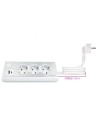 Regleta con Interruptor Nanocable 3 Tomas de Corriente 1 USB 1 USB Tip