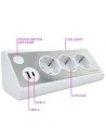 Regleta con Interruptor Nanocable 3 Tomas de Corriente 1 USB 1 USB Tip