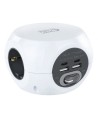 Regleta Nanocable 3 Tomas de corriente 2 USB - 2 USB Tipo-C Cable 1.4m