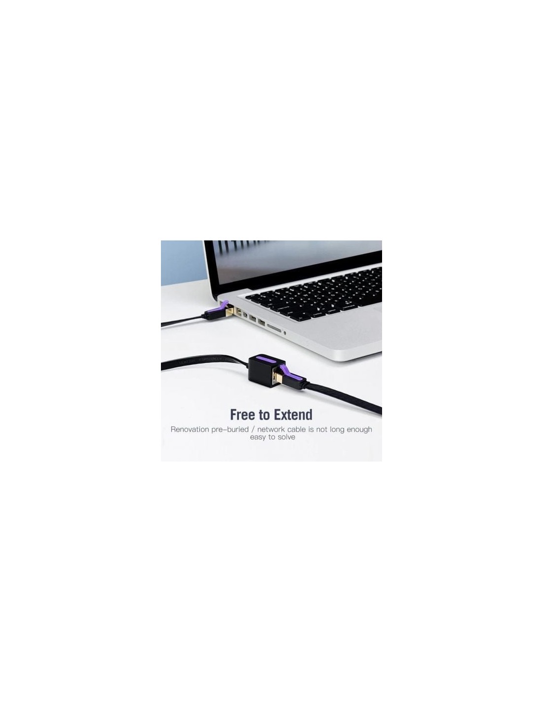 Cable Alargador de Red RJ45 UTP Vention Cat.7 3m Negro | Logroño
