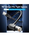 Cable de Red RJ45 UTP Vention Cat.6 5m Acodado 90º Negro | Logroño