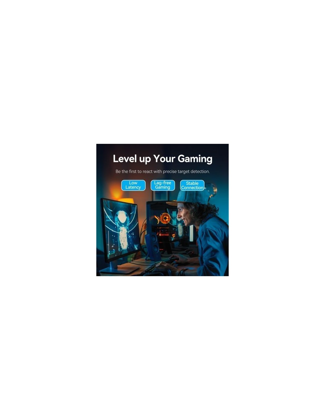 Cable de Red RJ45 UTP 26AWG Vention Cat.8 Gaming 5m Negro | Logroño