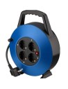 Regleta enrollable Phasak 4 Tomas de Corriente Cable 10m Azul