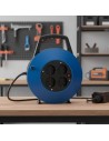 Regleta enrollable Phasak 4 Tomas de Corriente Cable 10m Azul