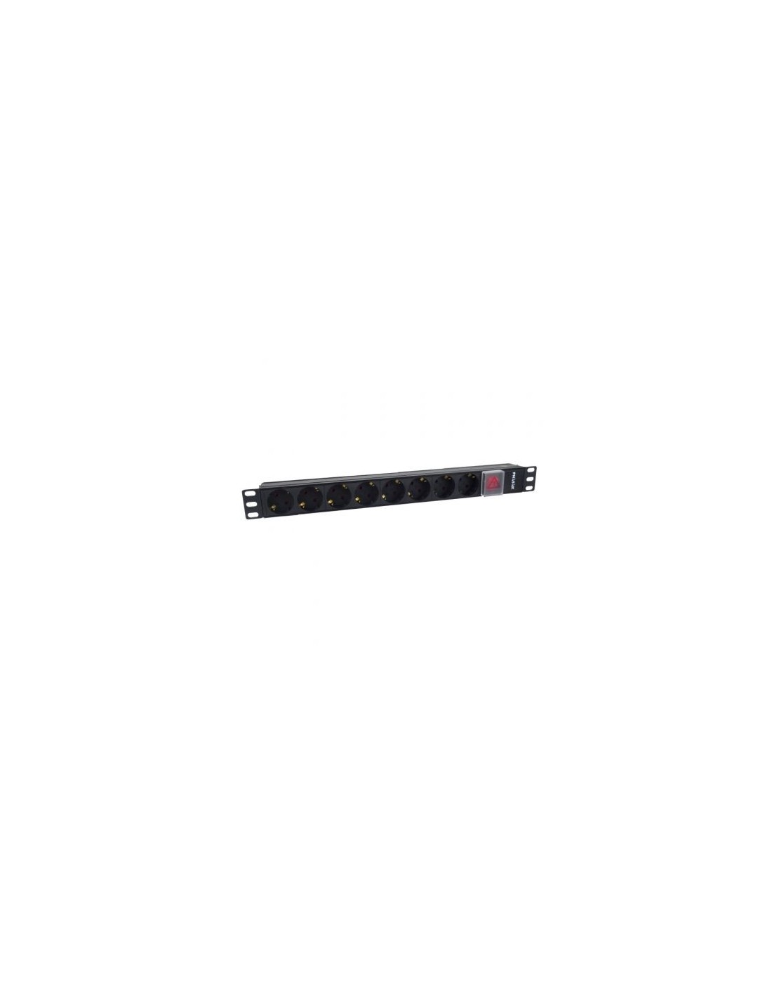 Regleta con Interruptor Phasak 8 Tomas de Corriente Cable 3m Negro