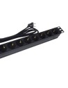 Regleta con Interruptor Phasak 8 Tomas de Corriente Cable 1.5m Negro