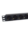 Regleta con Interruptor Phasak 8 Tomas de Corriente Cable 1.5m Negro