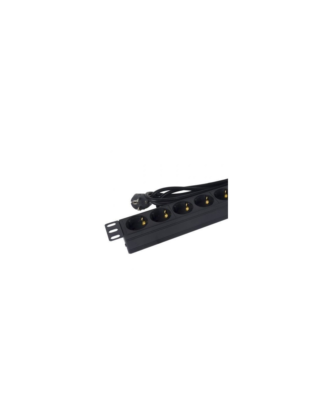 Regleta con Interruptor Phasak 8 Tomas de Corriente Cable 1.5m Negro