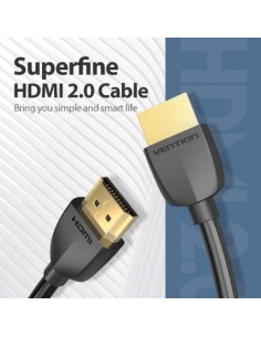 Cable HDMI 2.0 4K Portatil Vention HDMI Macho - HDMI Macho Negro 2