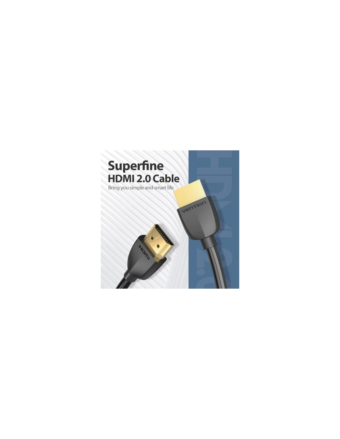 Cable HDMI 2.0 4K Portatil Vention HDMI Macho - HDMI Macho Negro