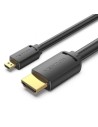 Cable Micro HDMI 2.0 4K Vention HDMI Macho - Micro HDMI Macho Negro