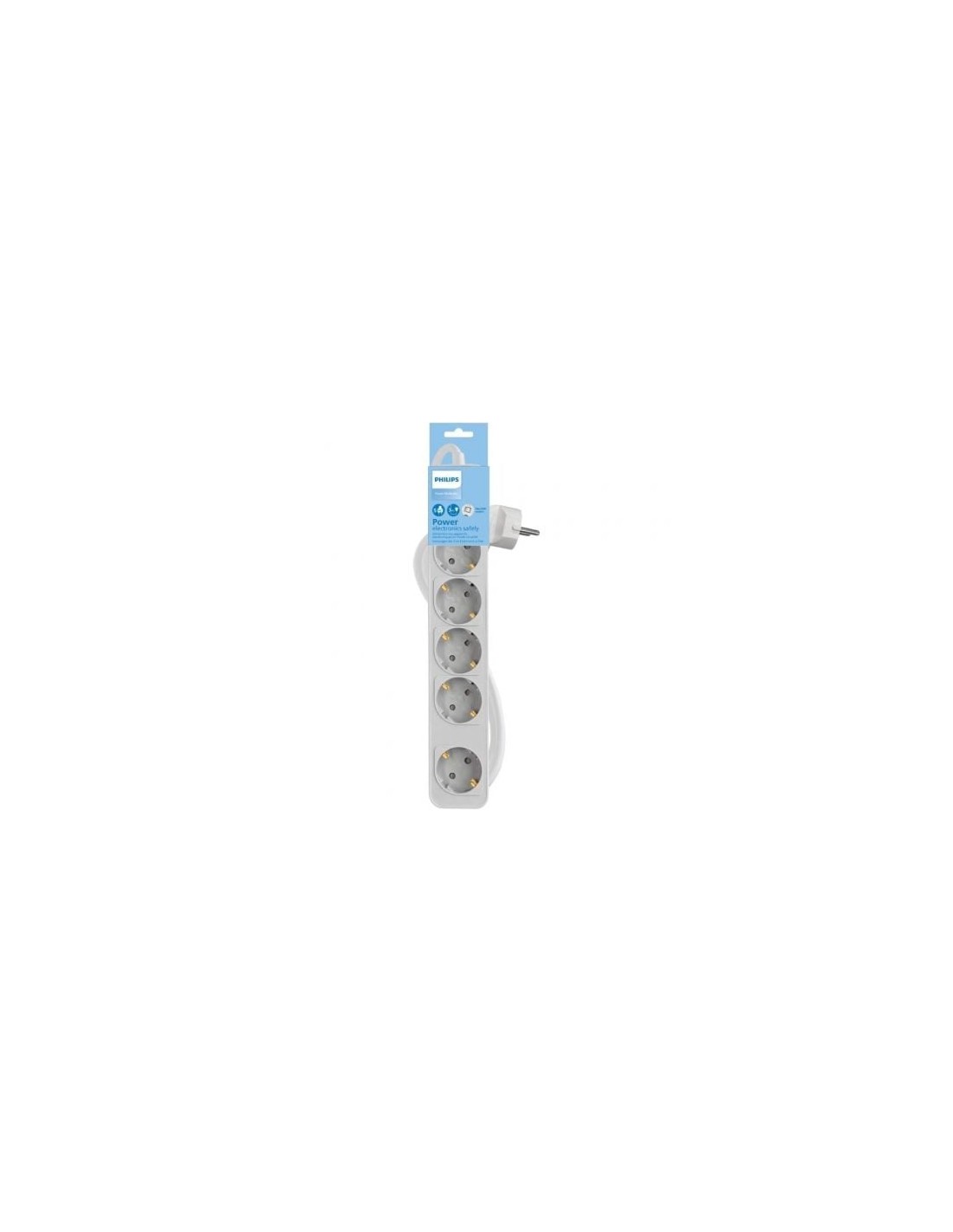 Regleta con Interruptor Philips CHP2154W 12 5 Tomas de corriente Cable