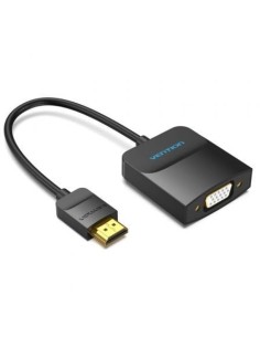 Conversor Vention HDMI Macho - VGA Hembra 15cm Negro | Logroño