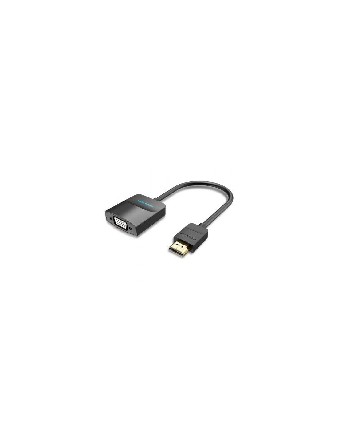 Conversor Vention HDMI Macho - VGA Hembra - Jack 3.5 Hembra 15cm Negro