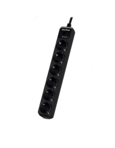 Regleta con interruptor Cyberpower 6 Tomas de corriente Cable 1.8m Neg