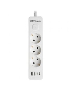 Regleta con Interruptor Orbegozo EN 3100 3 Tomas de Corriente 2 USB 2 