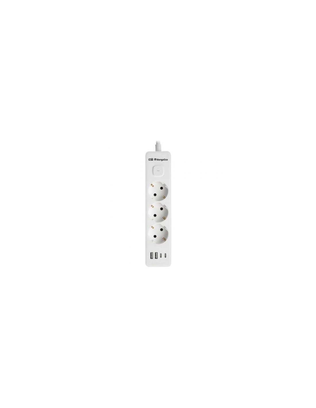 Regleta con Interruptor Orbegozo EN 3100 3 Tomas de Corriente 2 USB 2 