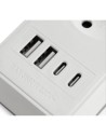 Regleta con Interruptor Orbegozo EN 3100 3 Tomas de Corriente 2 USB 2 