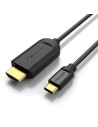 Cable Conversor HDMI 1.4 4K Vention USB Tipo-C Macho - HDMI Macho Negr
