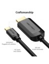 Cable Conversor HDMI 1.4 4K Vention USB Tipo-C Macho - HDMI Macho Negr