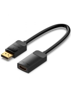 Cable Conversor Vention DisplayPort Macho - HDMI 4K Hembra 15cm Negro