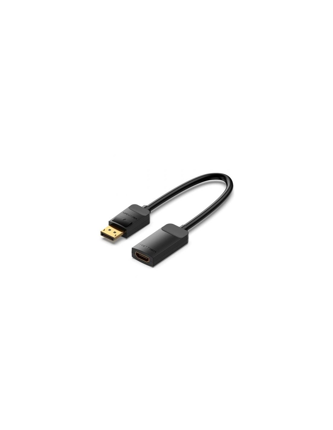 Cable Conversor Vention DisplayPort Macho - HDMI 4K Hembra 15cm Negro