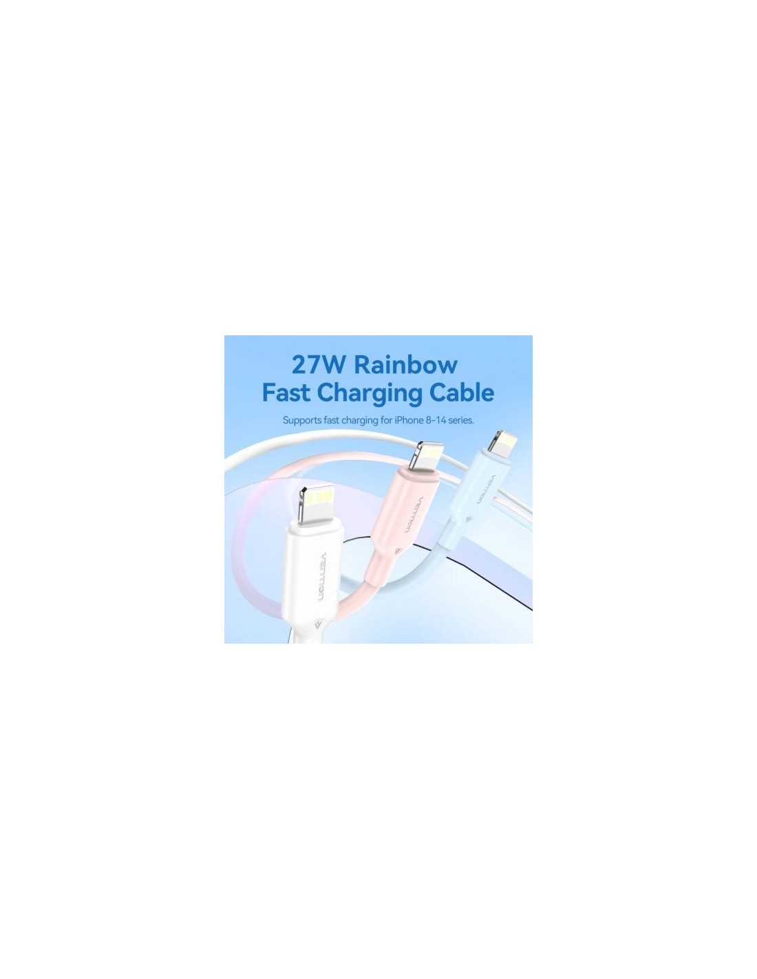 Cable USB 2.0 Tipo-C Lightning Vention USB Tipo-C Macho - Lightning Ma