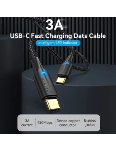 Cable USB 2.0 Tipo-C 3A Vention USB Tipo-C Macho - USB Tipo-C Macho 48 2