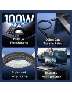 Cable USB 3.2 Tipo-C 5A Vention USB Tipo-C Macho - USB Tipo-C Macho Ha 2