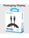 Cable USB 3.2 Tipo-C 5A Vention USB Tipo-C Macho - USB Tipo-C Macho Ha