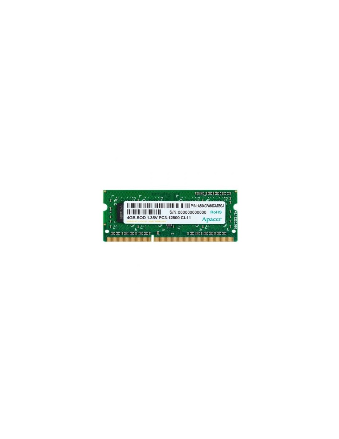 Memoria RAM Apacer DV.04G2K.KAM 4GB DDR3L 1600MHz SO-DIMM | Logroño