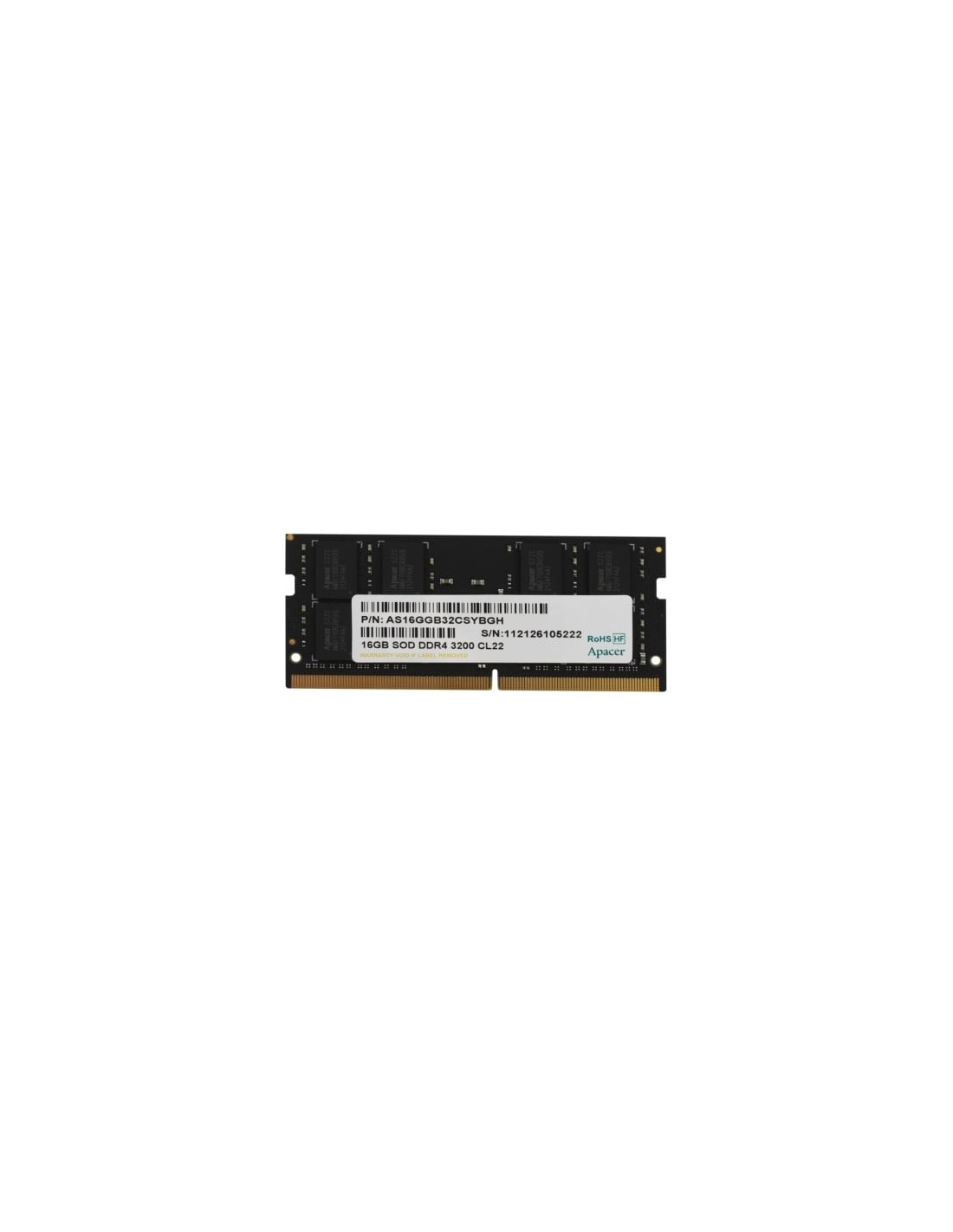 Memoria RAM Apacer ES.16G21.PSH 16GB DDR4 3200MHz CL22 SO-DIMM