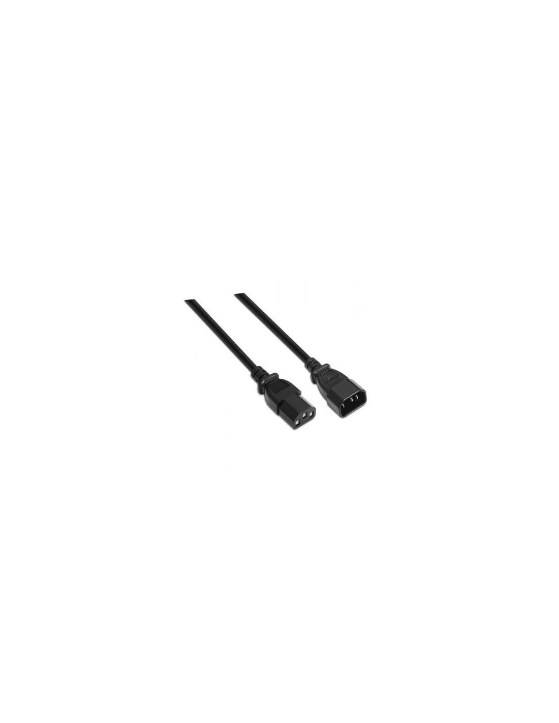 Cable Alargador de Alimentación CPU Aisens IEC C13 Hembra - IEC C14 Ma