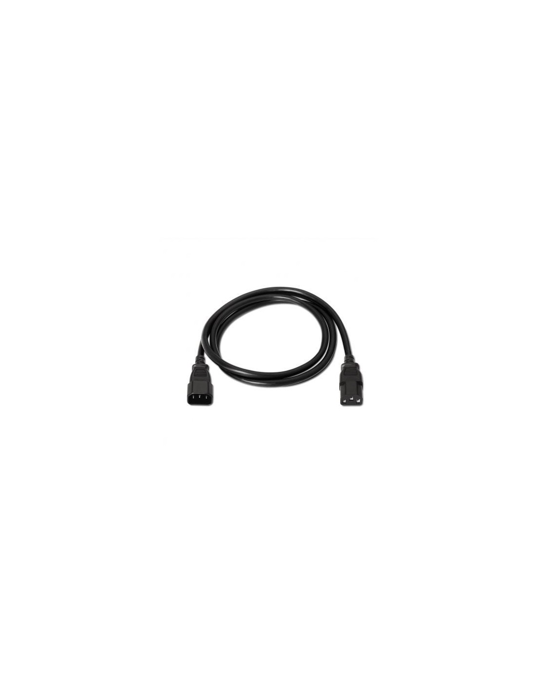 Cable Alargador de Alimentación CPU Aisens IEC C13 Hembra - IEC C14 Ma