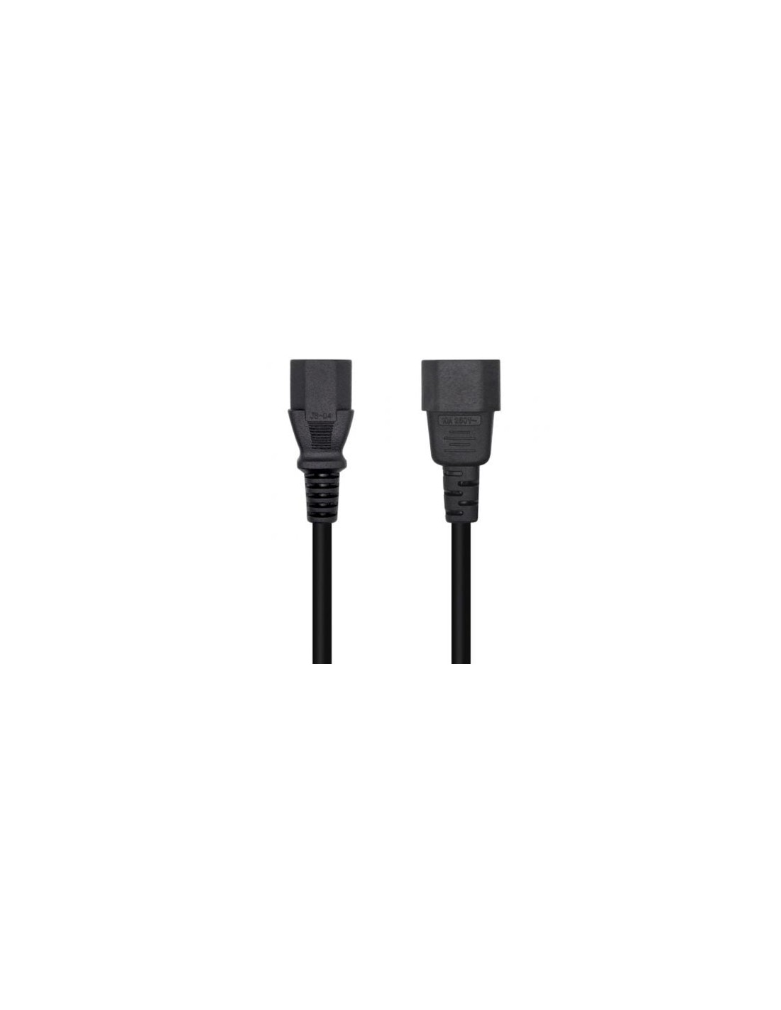 Cable Alargador de Alimentación CPU Aisens IEC C13 Hembra - IEC C14 Ma