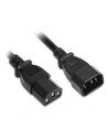 Cable Alargador de Alimentación CPU Aisens IEC C13 Hembra - IEC C14 Ma