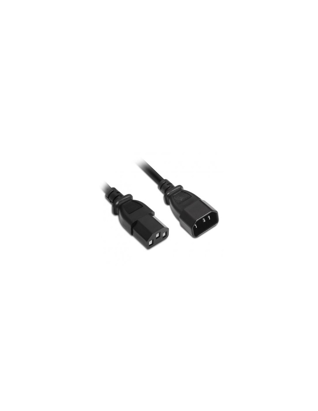 Cable Alargador de Alimentación CPU Aisens IEC C13 Hembra - IEC C14 Ma