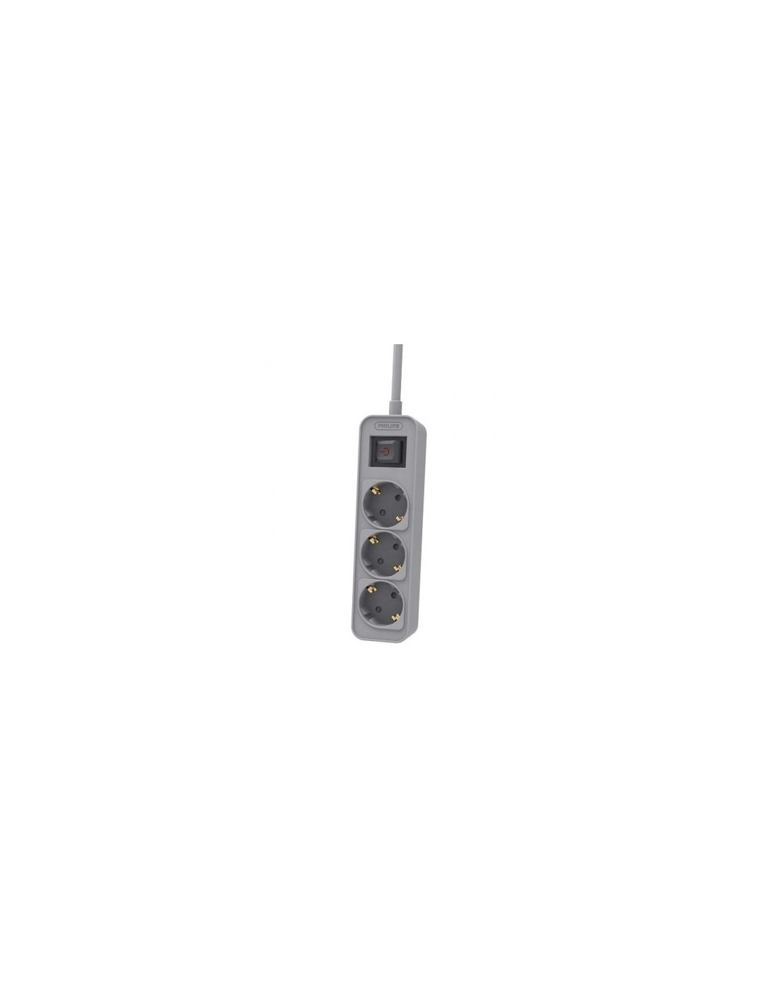 Regleta con Interruptor Philips CHP2134G 3 Tomas de corriente Cable 1.