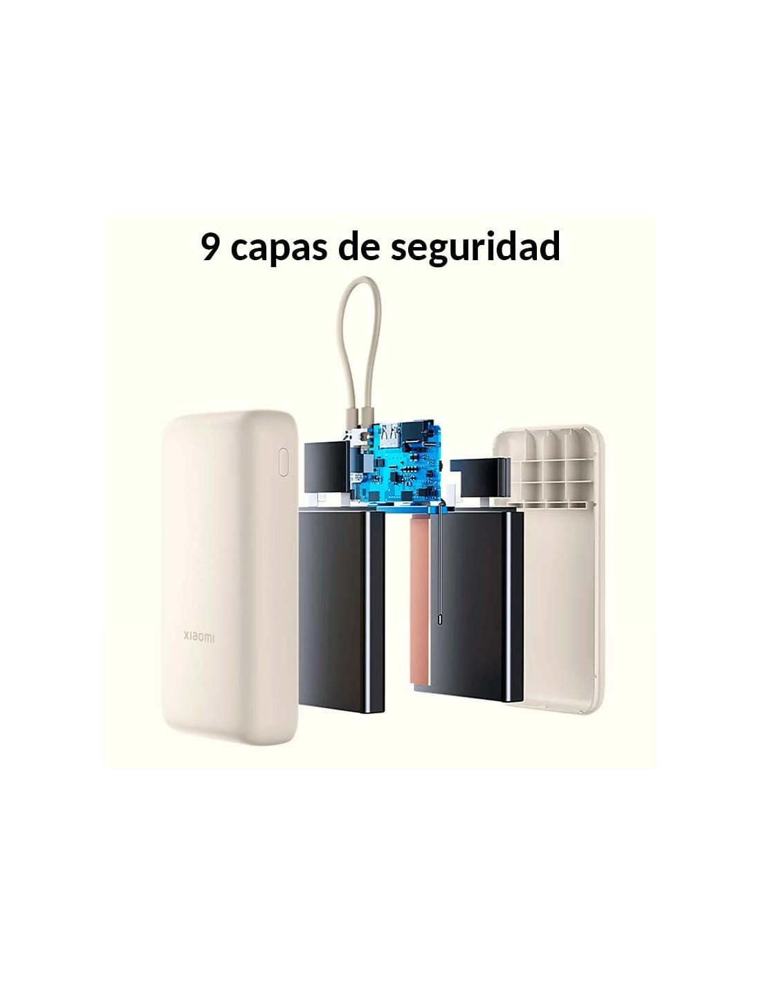 Cable integrado 20000mAh 33W Xiaomi Power Bank Marrón con en Logroño