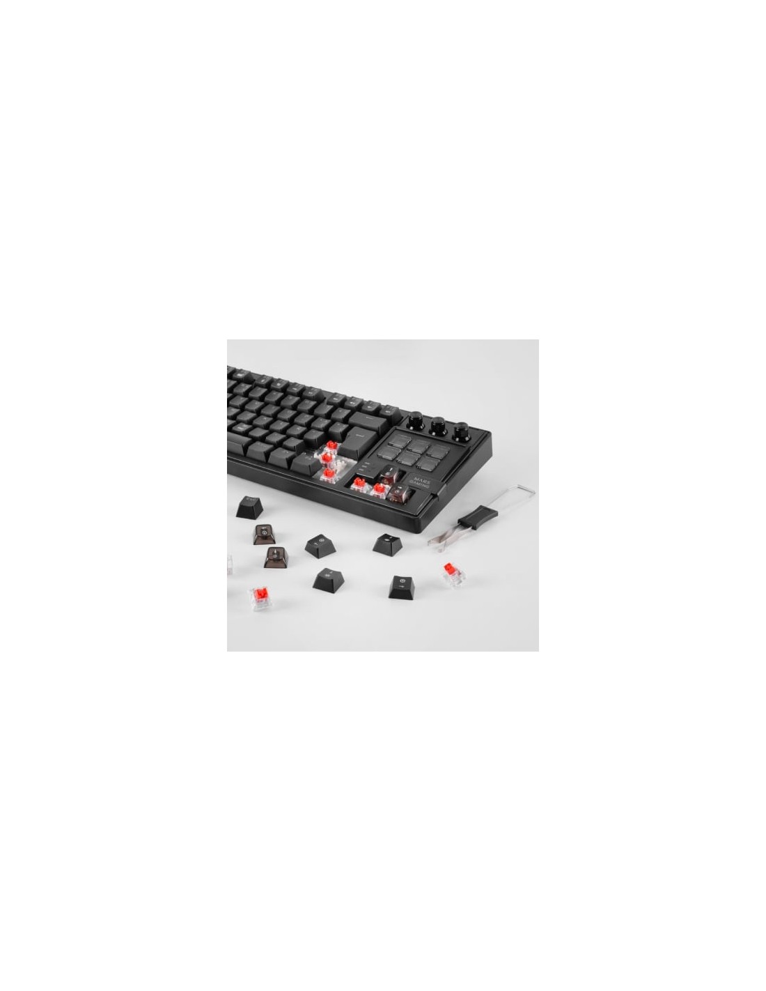 Teclado Gaming Mecánico Mars Gaming MK-MASTER Switch Rojo Negro Incluy