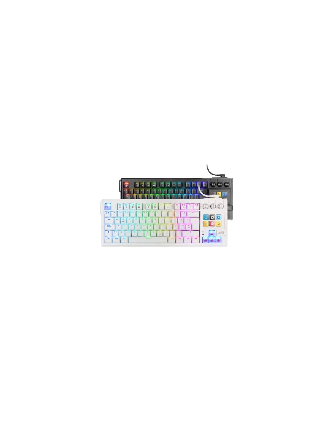 Teclado Gaming Mecánico Mars Gaming MK-MASTER Switch Rojo Blanco Inclu