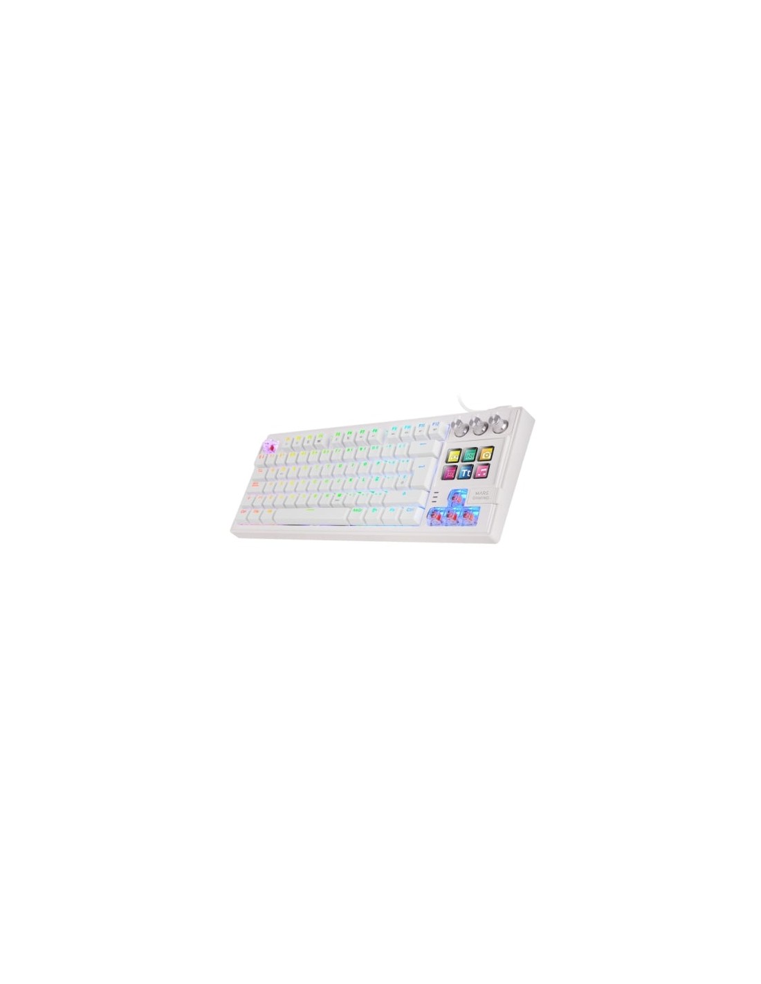 Teclado Gaming Mecánico Mars Gaming MK-MASTER Switch Rojo Blanco Inclu