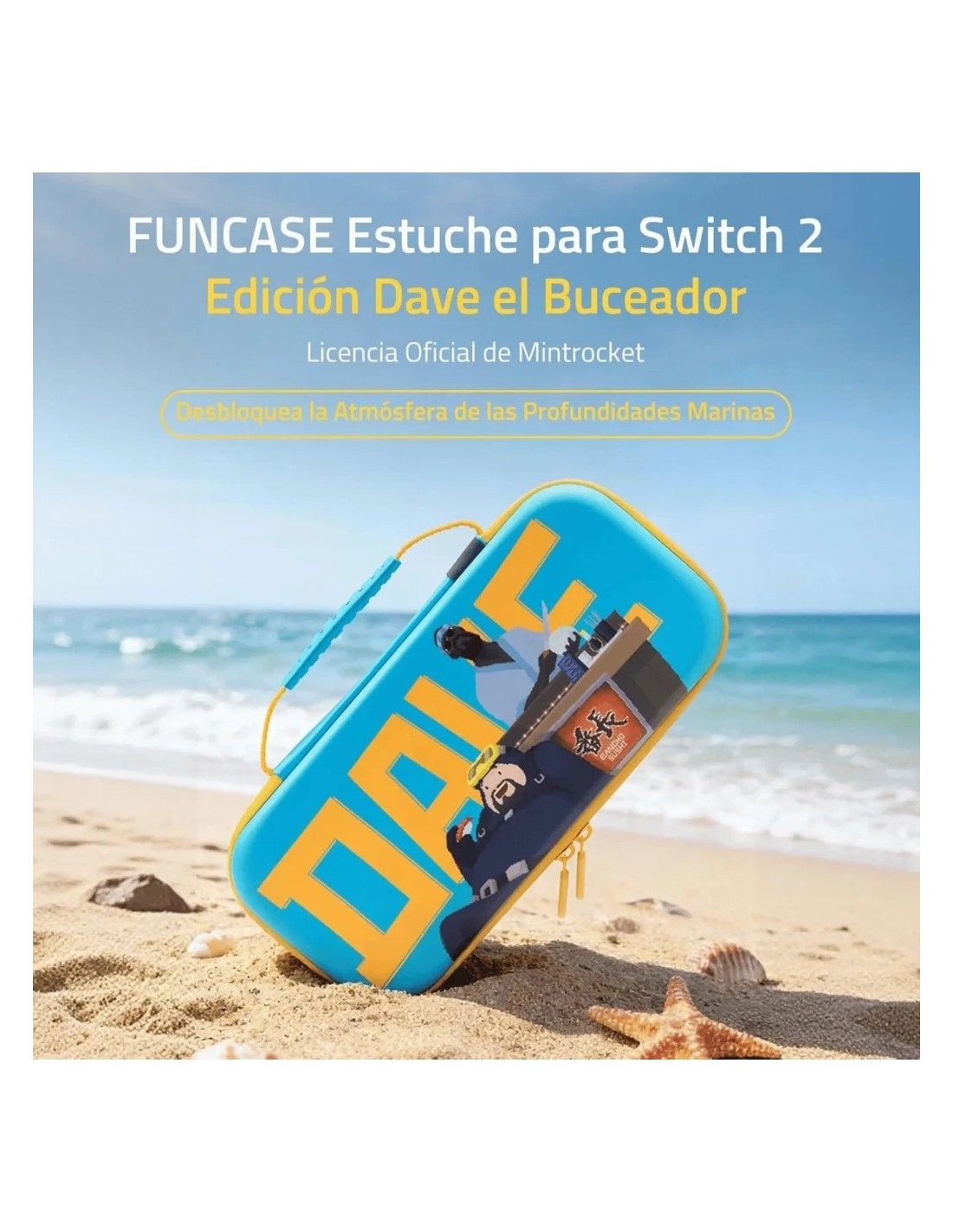 FUNLAB Funda Dave the Diver Edition Azul Claro para Switch 2/1/OLED - 