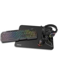 Pack Gaming Krom Kenta Teclado RGB + Ratón + Alfombrilla + Auriculares