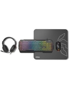 Pack Gaming Krom Kenta Teclado RGB + Ratón + Alfombrilla + Auriculares 2